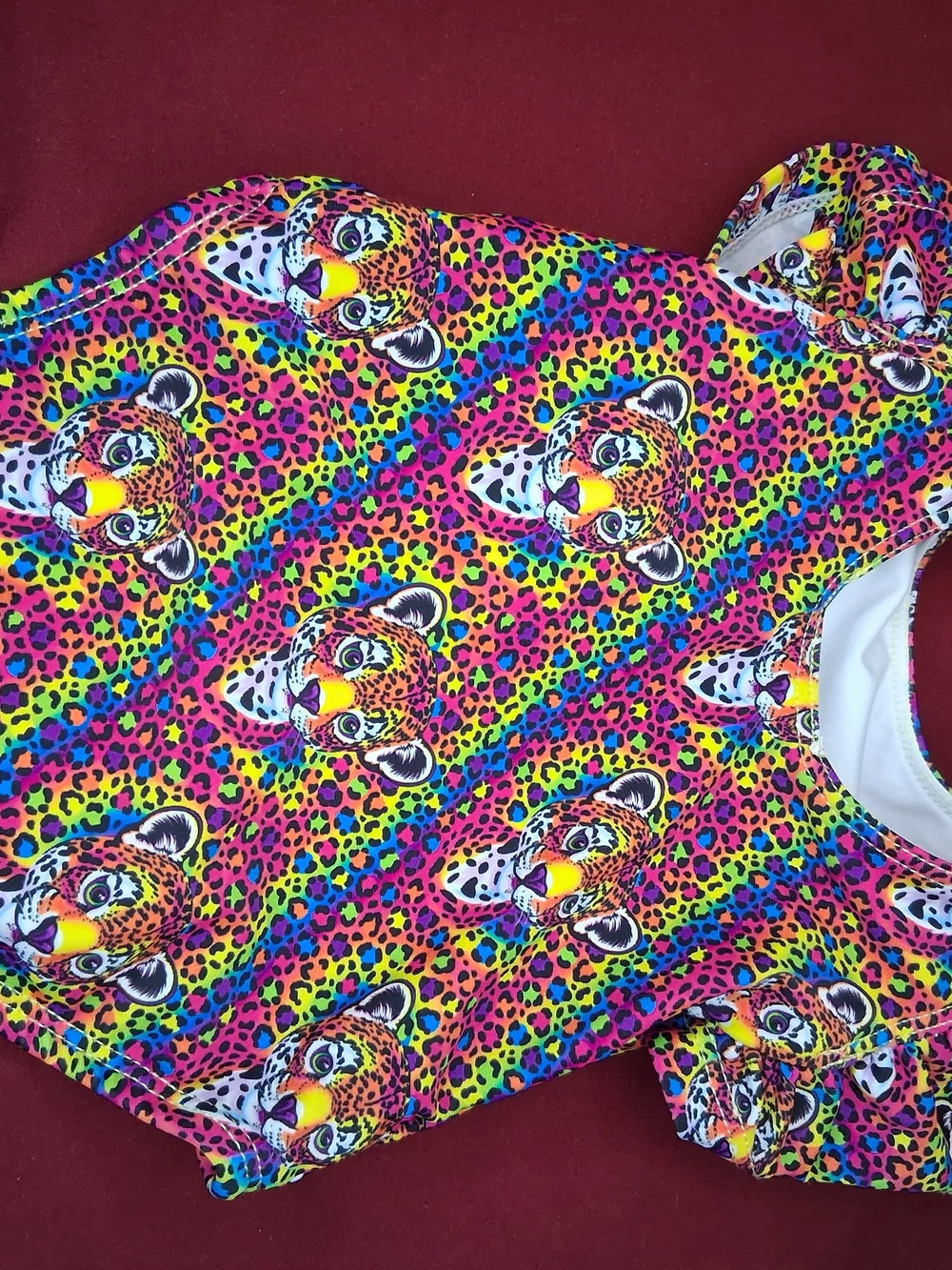 Posh Peanut Kids One-Piece Swimsuit - Neon Rainbow Leopard